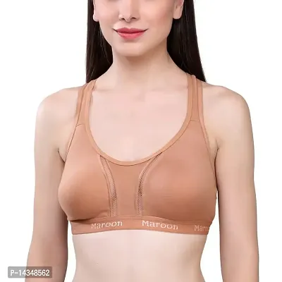 Non Wired Fixed Straps Heavily Padded Womens Sports Bra
