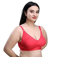 SKDREAMS Multicolor Cotton Blend Seamless Non Padded Women's Set of 2 T-Shirt Bra-thumb2