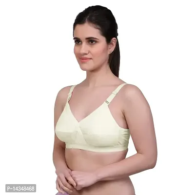 MAROON-405 Cotton Jersey Seamed Non Padded Women's Set of 1 Full Coverage Bra-thumb2
