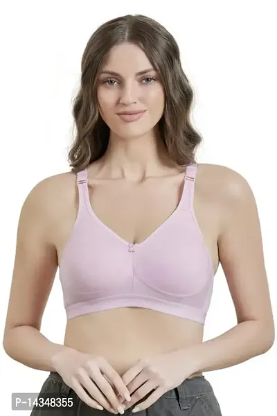 MAROON Cotton Blend Non Padded Seamless Women's Everyday Bra (Pack of 1)-thumb2