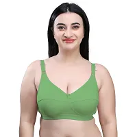 Stylish Olive Cotton Blend Solid Bras For Women-thumb1