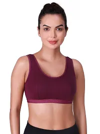 Stylish Purple Cotton Solid Bras For Women-thumb1
