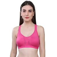 MAROON Multicolor Cotton Blend Seamless Non Padded Full Coverage Women's Set of 2 Training/Beginners Bra Combo-thumb1