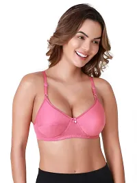 Stylish Red Cotton Blend Solid Bras For Women-thumb1