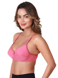 Stylish Red Cotton Blend Solid Bras For Women-thumb3