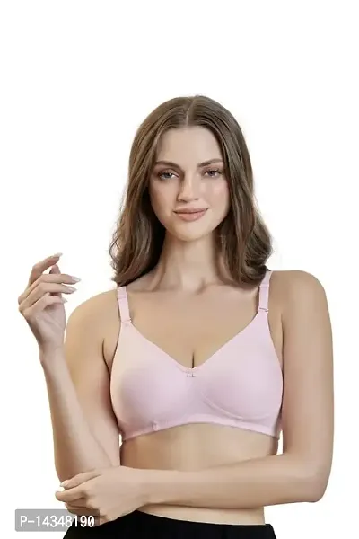 MAROON Cotton Blend Non Padded Seamless Wirefree Women's Everyday Bra (Pack of 1)-thumb2