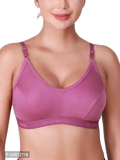 Stylish Purple Cotton Solid Bras For Women-thumb0