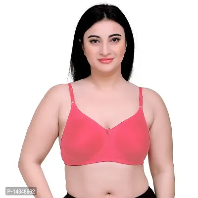 MAROON 203 Cotton Blend Seamless Non Padded Full Coverage Non-Wired Women T-Shirt Bra-thumb0