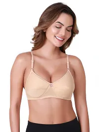 Stylish Nude Cotton Blend Solid Bras For Women-thumb2