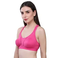 MAROON Multicolor Cotton Blend Seamless Non Padded Full Coverage Women's Set of 2 Training/Beginners Bra Combo-thumb2