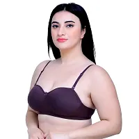 MAROON 2012 Cotton Blend Seamless Heavily Padded Medium Coverage Non-Wired Women Pack of 2 T-Shirt Bra Combo-thumb2