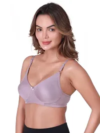 Stylish Grey Cotton Blend Solid Bras For Women-thumb3