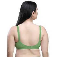 Stylish Olive Cotton Blend Solid Bras For Women-thumb3
