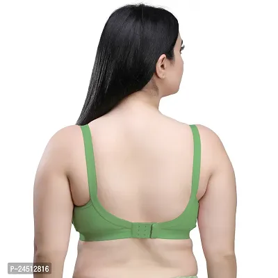 Stylish Olive Cotton Blend Solid Bras For Women-thumb4