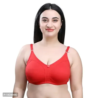 MAROON 412 Cotton Blend Seamless Non-Wired Non Padded Full Coverage Women T-Shirt Bra