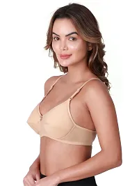 Stylish Nude Cotton Blend Solid Bras For Women-thumb3