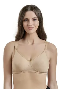 MAROON Cotton Blend Non Padded Seamless Wirefree Women's Everyday Bra (Pack of 1)-thumb1