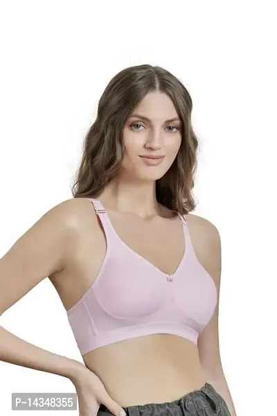 MAROON Cotton Blend Non Padded Seamless Women's Everyday Bra (Pack of 1)-thumb3
