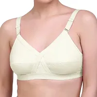 MAROON-405 Cotton Jersey Seamed Non Padded Women's Set of 1 Full Coverage Bra-thumb3