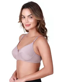 Stylish Grey Cotton Blend Solid Bras For Women-thumb3