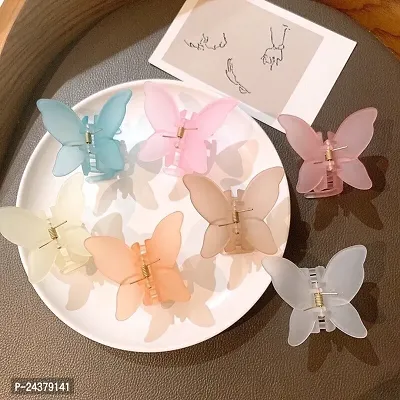 KAVI ANU FASHION6 PCS Hair Claw Sweet Fairy Butterfly Hairpin Large Size Hair Clip Styling Tools Barrettes For Women Hair Accessories-thumb0