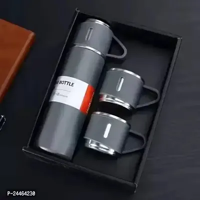 Vacuum Flask Gift Set with Cup/Vacuum Stainless Steel for Coffee Hot Water 500 ml Rakhi, Diwali Gift (Multicolor-1)-thumb0