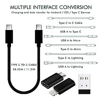 Fast Charging Data Cable Set for Type C, Apple  Android Charging with Portable Storage Box, PD 60W Charging and Data Transfer Cable Kit, Sim Card Tray Eject Tool and Slots-thumb1