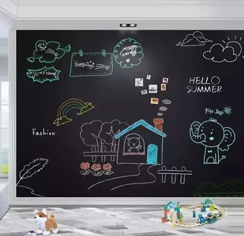 Chalkboard Blackboard Roll 3FT X10/9/8/7/6/5/4/3FT Self Adhesive Sticker Dry Erase Sheet Wall Stickers for Wall,Door,Tables,Chalkboards,Whiteboards and Any Smooth Surface (2FT X 6.5FT)