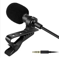 Noise Cancellation Clip Collar Mic Condenser for YouTube Video | Interviews | Lectures | News | mic for Mobile Travel Videos Mike for Mobile (with Pouch)-thumb2