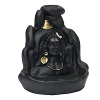 Lord Shiva Adiyogi Shiva Backflow Smoke Fountain Incense Holder Burner with Backflow Incense Cones Sticks - Material Polyresin (10 cones free)-thumb2