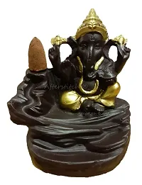 Smoke Fountain Fog Waterfall Back Flow Incense Burner with Free Incense Cones Idol showpiece for Home Decor  Gift (Ganesh Smoke Fountain) (Free 10 cones)-thumb3