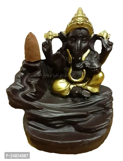 Smoke Fountain Fog Waterfall Back Flow Incense Burner with Free Incense Cones Idol showpiece for Home Decor  Gift (Ganesh Smoke Fountain) (Free 10 cones)-thumb4