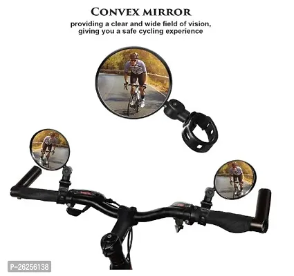 Adjustable Rotatable  Bicycle Cycling Rear View Safe Mirrors Pack of 2