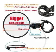 (2pc) MoterBike  Bicycle Universal Handlebar Flexible Rear View Mirror 360 Degree Rotatable for Mountain Bike and Road Bike Convex Mirror-thumb1