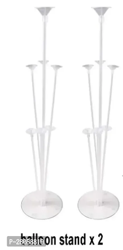 Party Port 2 Packs Balloon Stand Balloon Holder With 14 Sticks,14 Balloon Cups 6 Vaccum Holders  2 Balloon Base For Birthday Wedding Party Anniversary Decorations Balloons ar not inqluded