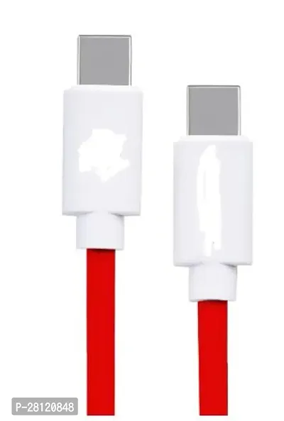 C TO C 65W OnePlus Dash Warp Charge Cable | 6.5A USB Type C to C PD Data Sync Fast Charging Cable Compatible with One Plus 8T / 9 / 9R / 9 Pro / 9RT / 10R / Nord  for All Type C Devices 1 Meter (Red)-thumb5