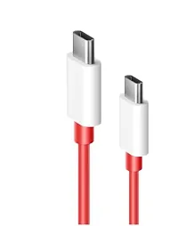 C TO C 65W OnePlus Dash Warp Charge Cable | 6.5A USB Type C to C PD Data Sync Fast Charging Cable Compatible with One Plus 8T / 9 / 9R / 9 Pro / 9RT / 10R / Nord  for All Type C Devices 1 Meter (Red)-thumb1