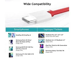 (C TO C)   65W OnePlus Dash Warp Charge Cable, 6.5A Type-C to C PD Data Sync Fast Charging Cable Compatible with One Plus 8T/ 9/ 9R/ 9 pro/ 9RT/ 10R/ Nord  for All Type C Devices ndash; Red, 1 Meter-thumb3