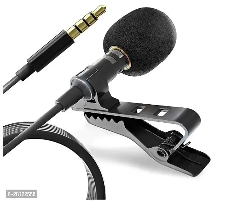 Collar Mic Voice Recording Filter Microphone for Singing YouTube Smartphones, Black-thumb0
