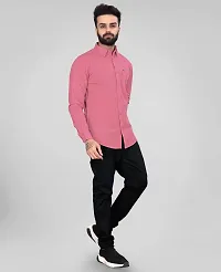 Men Stylish Cotton Blend Short Sleeves Slim Fit Casual Shirt-thumb2