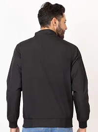 Comfortable Black Solid Jackets For Men-thumb1