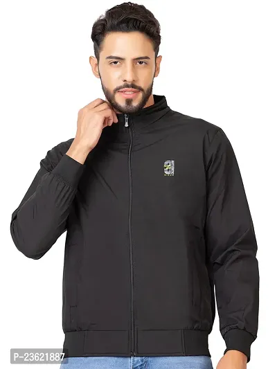 Comfortable Black Solid Jackets For Men-thumb0