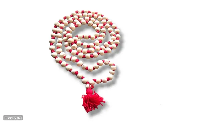 Pure white chandan mala for pooja , chanting for Men  Women