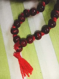 Red Chandan Mala 108+1 Beads Prayer Rosary Wood Necklace-thumb1