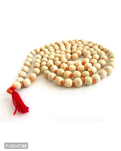 Original White Sandalwood Mala Malai Japa Mala 108+1 Beads