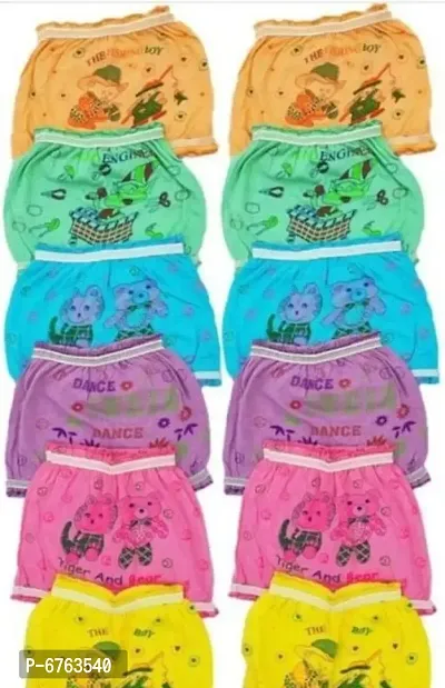Trendy Cotton Printed Bloomers For Kids Pack Of 12-thumb0
