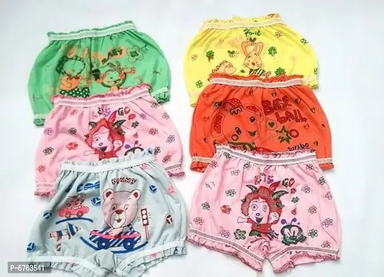 Trendy Cotton Printed Bloomers For Kids Pack Of 6
