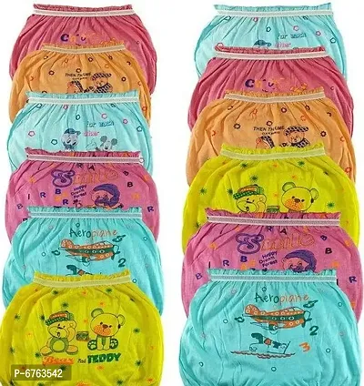 Trendy Cotton Printed Bloomers For Kids Pack Of 12