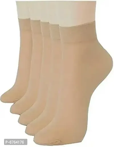 Trendy Solid Socks For Women Pack Of 5-thumb0