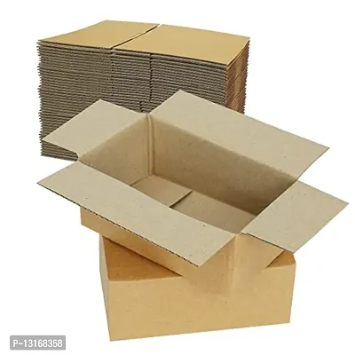 3 Ply Corrugated Box (50 Pack) Shipping Packing Brown Carton Boxes 7 X 4 X 3 Inch - Multipurpose Storage Box For Courier E- Commerce Gift Packaging 17X 10 X 7 Cm, Standard